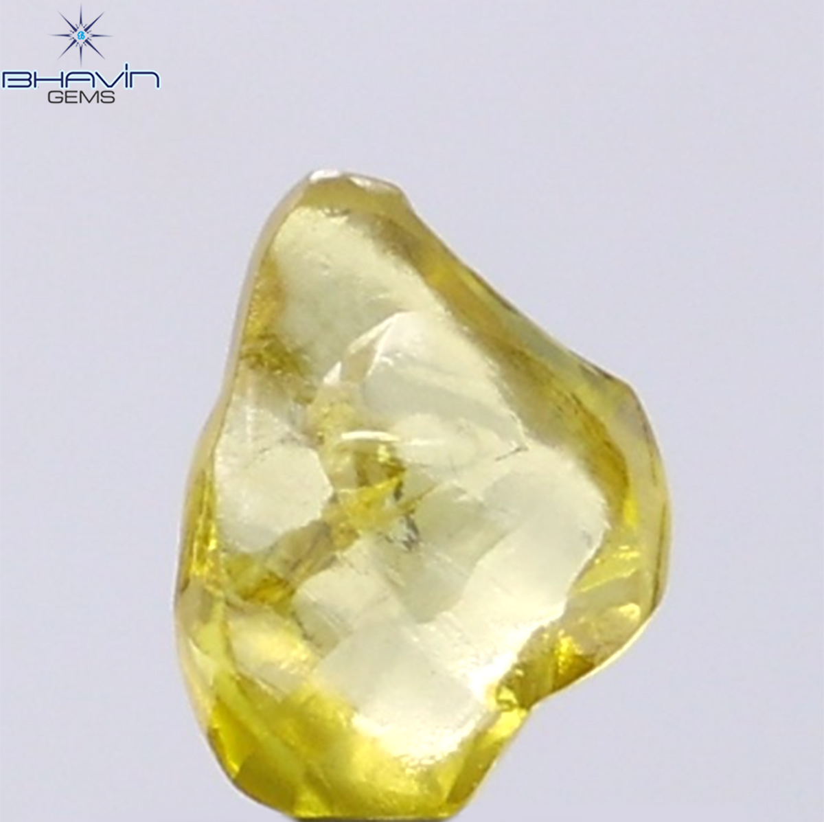 0.94 CT Natural Rough Diamond Enhanced Yellow Color Clarity VS (7.65 MM)