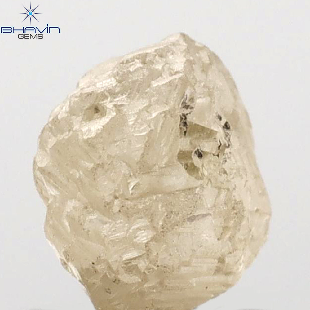 1.39 CT Rough Shape Natural Diamond Brown Color SI Clarity (6.32 MM)