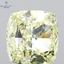 GIA認定 1.27 CT クッションダイヤモンド イエローカラー 天然ダイヤモンド VS1 クラリティ (5.97 MM)