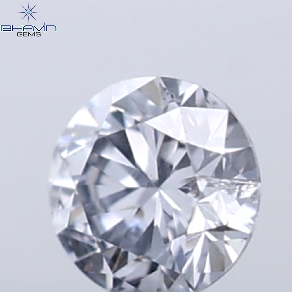 0.18 CT ラウンド ローズ カット シェイプ 天然ダイヤモンド ピンク色 I2 クラリティ (3.86 MM)