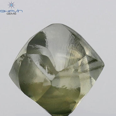 1.94 CT Natural Rough Diamond Enhanced Green Color Clarity SI1 (5.90 MM)
