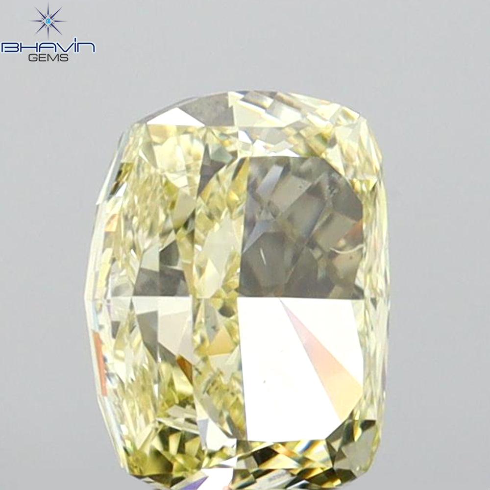 GIA Certified 1.01 CT Cushion Diamond Natural Brownish Yellow Color (6.35 MM)