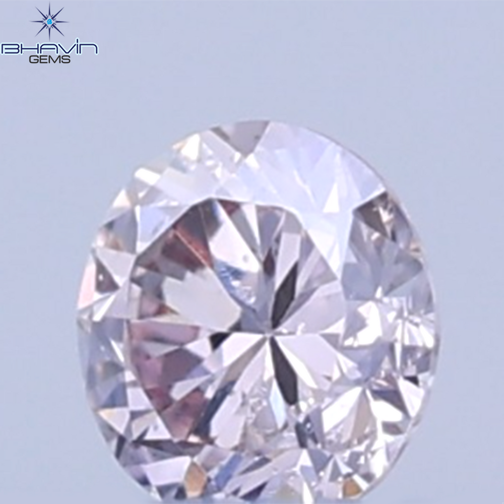 0.03 CT Natural Round Diamond Pink Color Clarity SI (1.90 MM)
