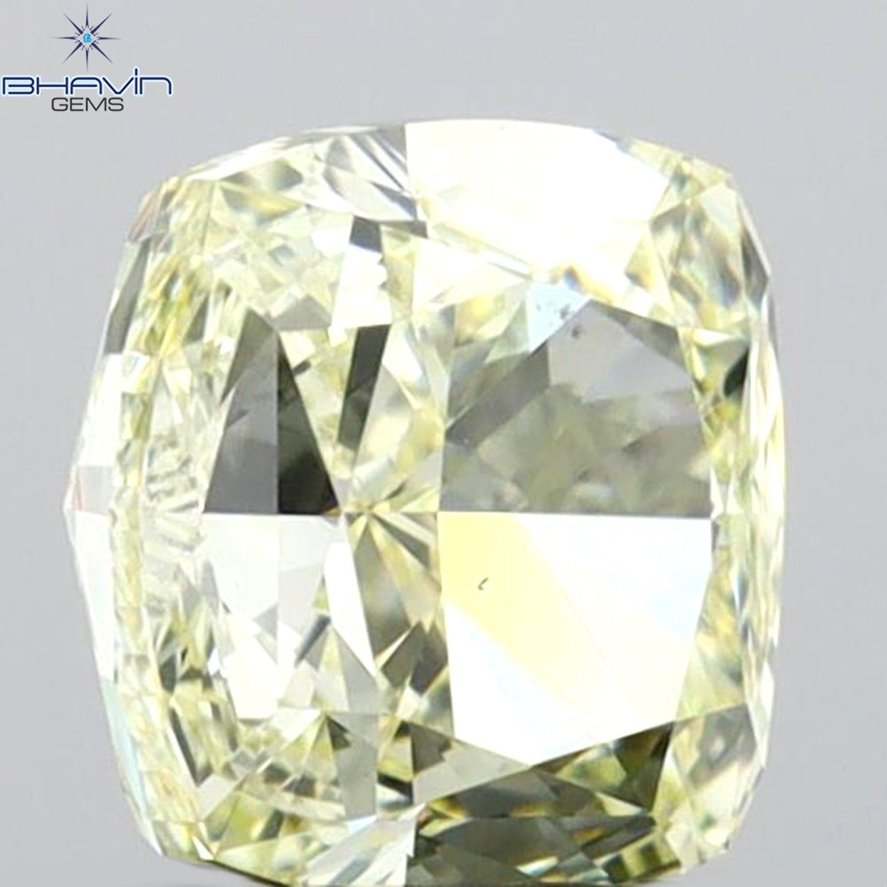 GIA認定 1.27 CT クッションダイヤモンド イエローカラー 天然ダイヤモンド VS1 クラリティ (5.97 MM)