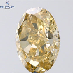 1.01 CT Oval Shape Natural Diamond Orange Brown Color VS2 Clarity (7.05 MM)