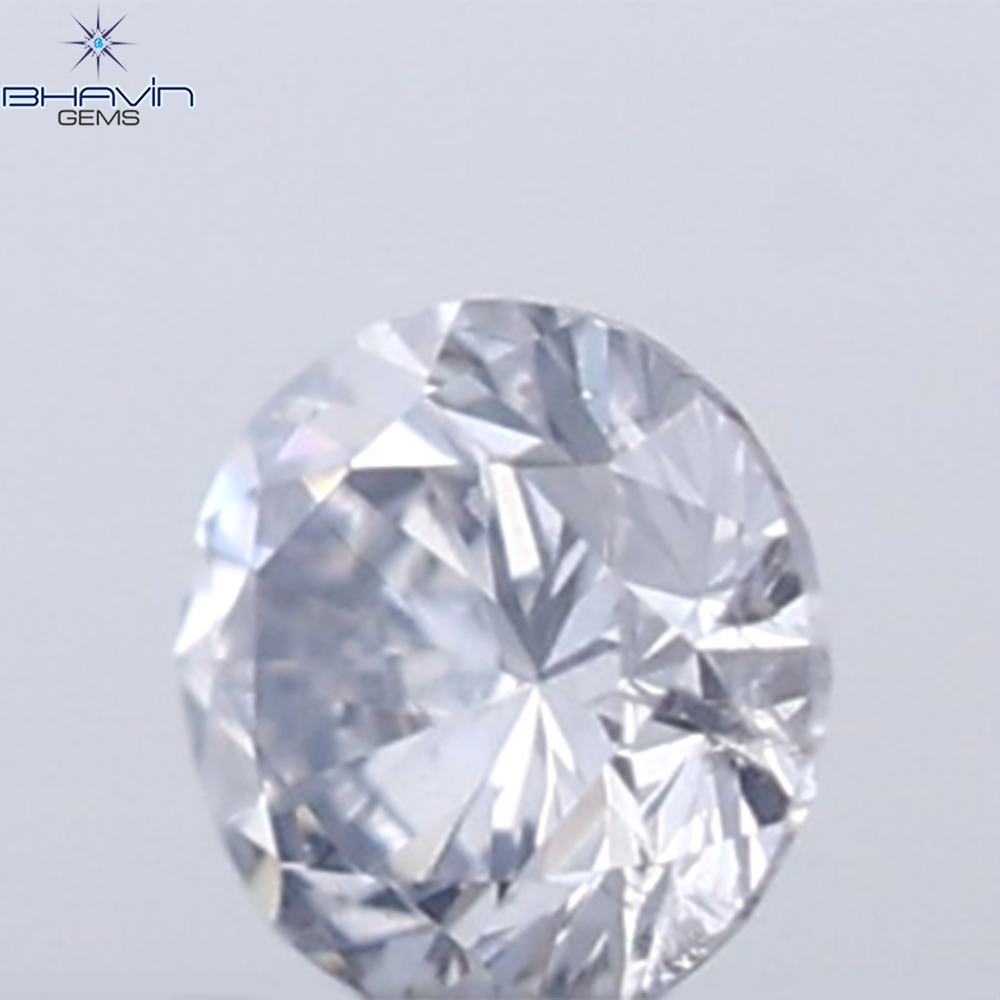 0.03 CT Round Cut Natural Diamond Grey Blue Color VS2 Clarity