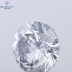 0.03 CT Round Cut Natural Diamond Grey Blue Color VS2 Clarity