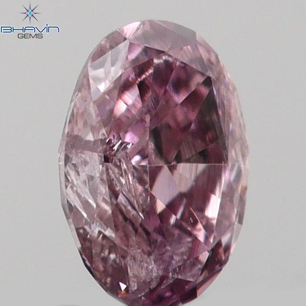 0.10 CT オーバルシェイプ 天然ダイヤモンド ピンクカラー SI2 クラリティ (3.63 MM)
