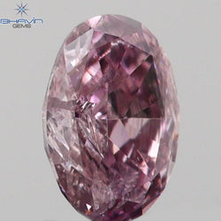 0.10 CT Oval Shape Natural Diamond Pink Color SI2 Clarity (3.63 MM)