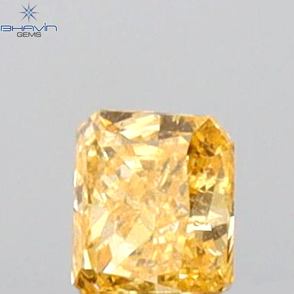 0.09 CT Radiant Shape Natural Diamond Orange Color SI2 Clarity (2.73 MM)