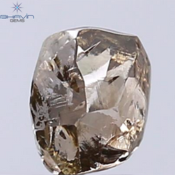 1.31 CT Rough Shape Natural Diamond Dark Brown Color VS2 Clarity (5.98 MM)