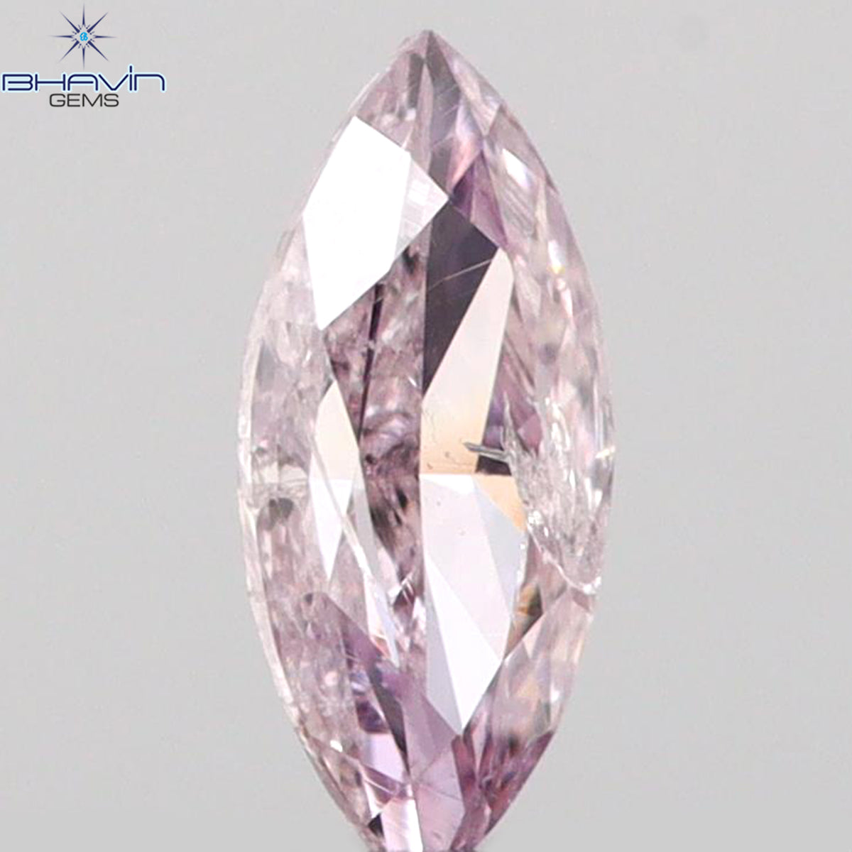 0.13 CT Natural Marquise Diamond Pink Color Clarity SI2 (5.12 MM)