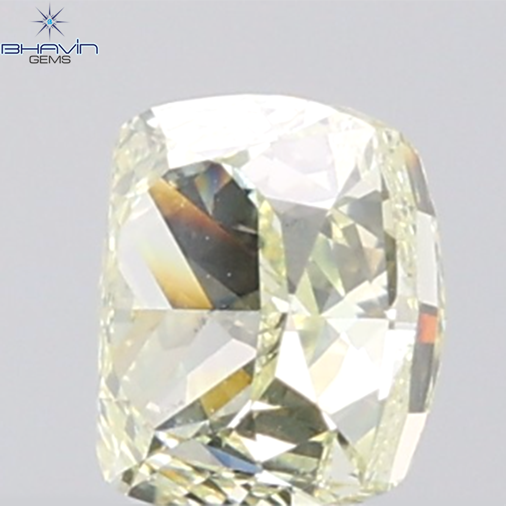 1.01 CT Cushion Diamond Natural Yellow Color VS2 Clarity (5.56 MM)