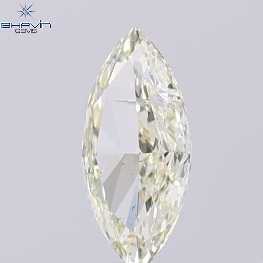 0.57 CT Marquise Diamond Natural Yellow Color SI1 Clarity (8.33 MM)