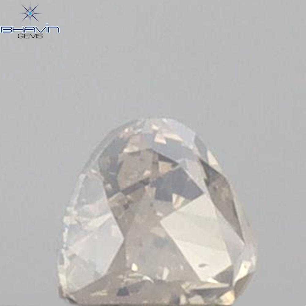 0.15 CT ハート シェイプ ナチュラル ダイヤモンド レッド ブラウン カラー SI1 クラリティ (4.76 MM)