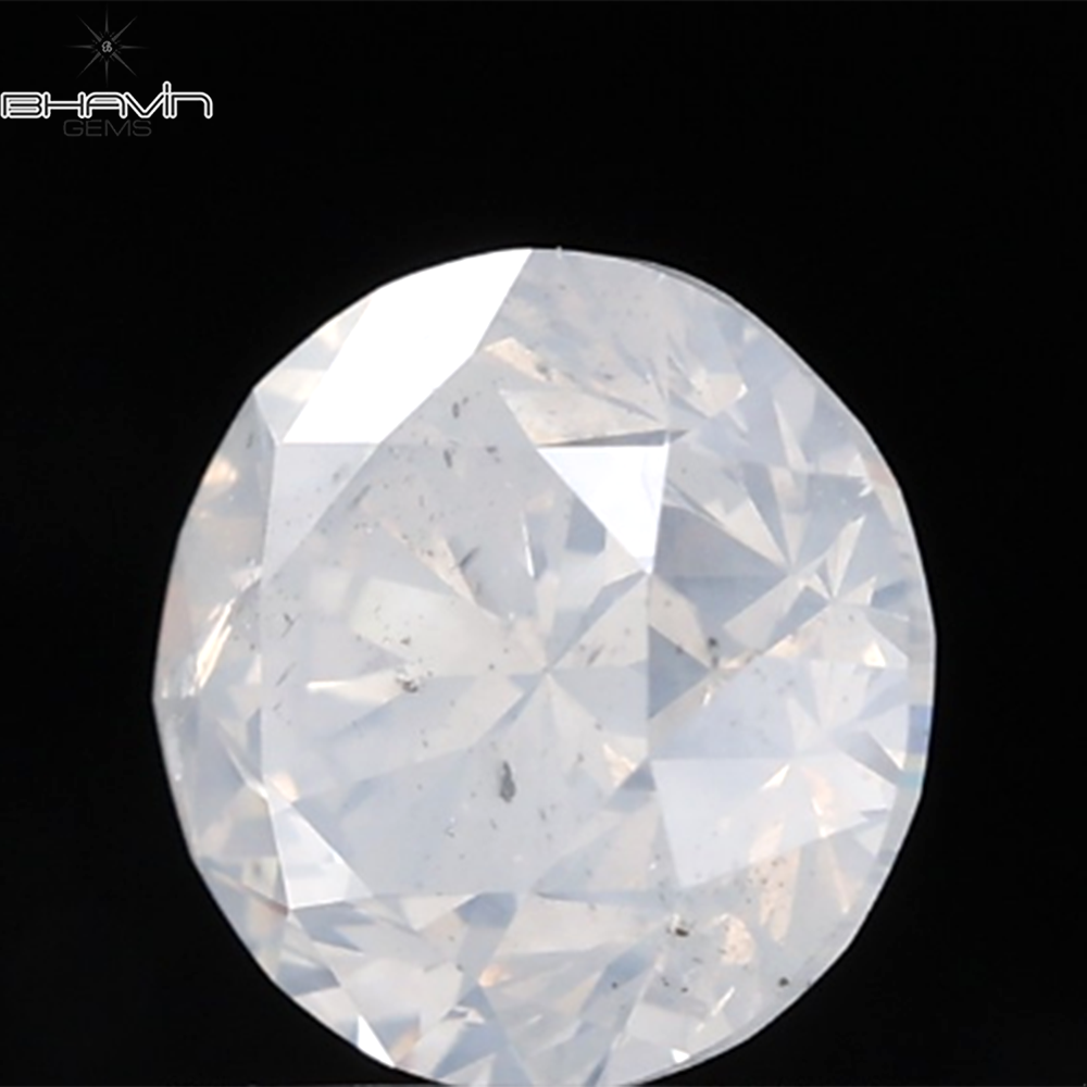 0.18 CT ラウンド ローズ カット シェイプ 天然ダイヤモンド ピンク色 I2 クラリティ (3.86 MM)