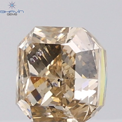 1.00 CT Radiant Natural Brown Diamond SI2 Clarity (5.22 MM)