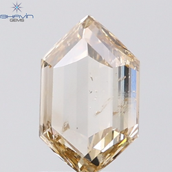 1.03 CT Hexagon Diamond Natural Brown Color SI Clarity (8.48 MM)