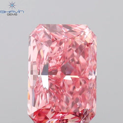 GIA Certified 1.12 CT Radiant Diamond Pink Color Natural Loose Diamond VS1 Clarity (7.04 MM)