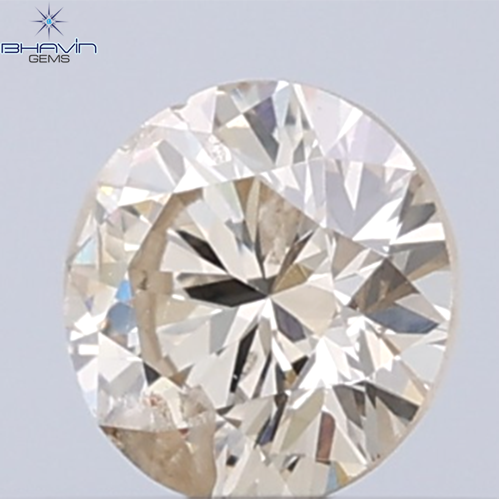 0.18 CT ラウンド ローズ カット シェイプ 天然ダイヤモンド ピンク色 I2 クラリティ (3.86 MM)