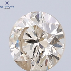0.18 CT ラウンド ローズ カット シェイプ 天然ダイヤモンド ピンク色 I2 クラリティ (3.86 MM)