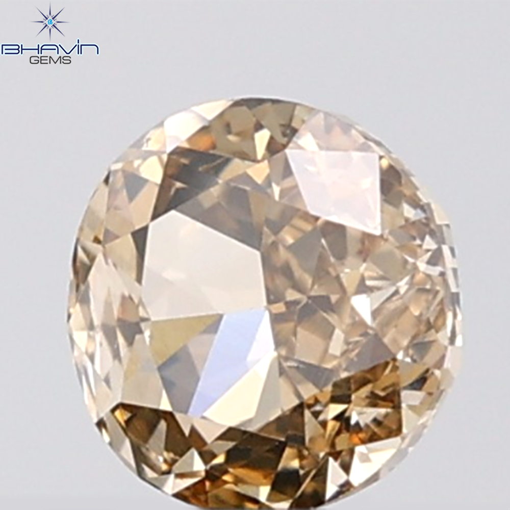 1.01 CT Round Modified Diamond Natural Brown Color VS1 Clarity (5.83 MM)