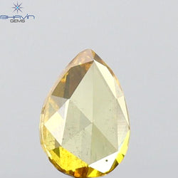 0.13 CT Pear Shape Natural Diamond Orange Yellow Color VS2 Clarity (4.41 MM)