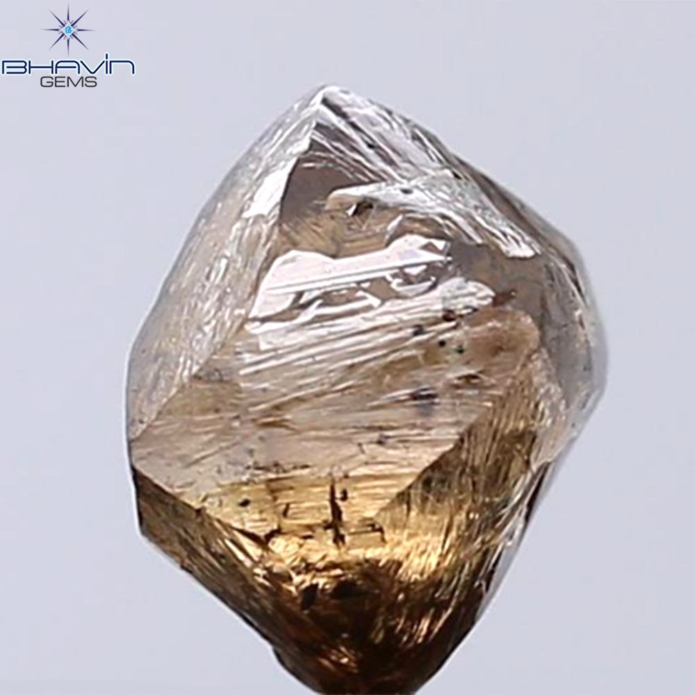2.56 CT Rough Shape Natural Diamond Dark Brown Color SI2 Clarity (7.10 MM)