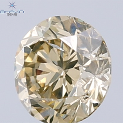 0.34 CT Natural Round Diamond Brown Color Clarity SI (4.38 MM)