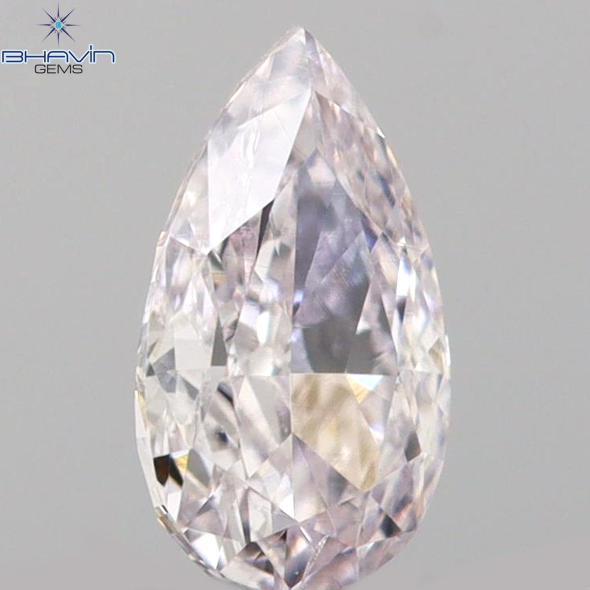 0.17 CT ペアシェイプ 天然ダイヤモンド ピンクカラー VS2 クラリティ (4.46 MM)