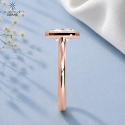 Radiant Cut Bezel Set Solitaire Engagement Ring in Rose Gold