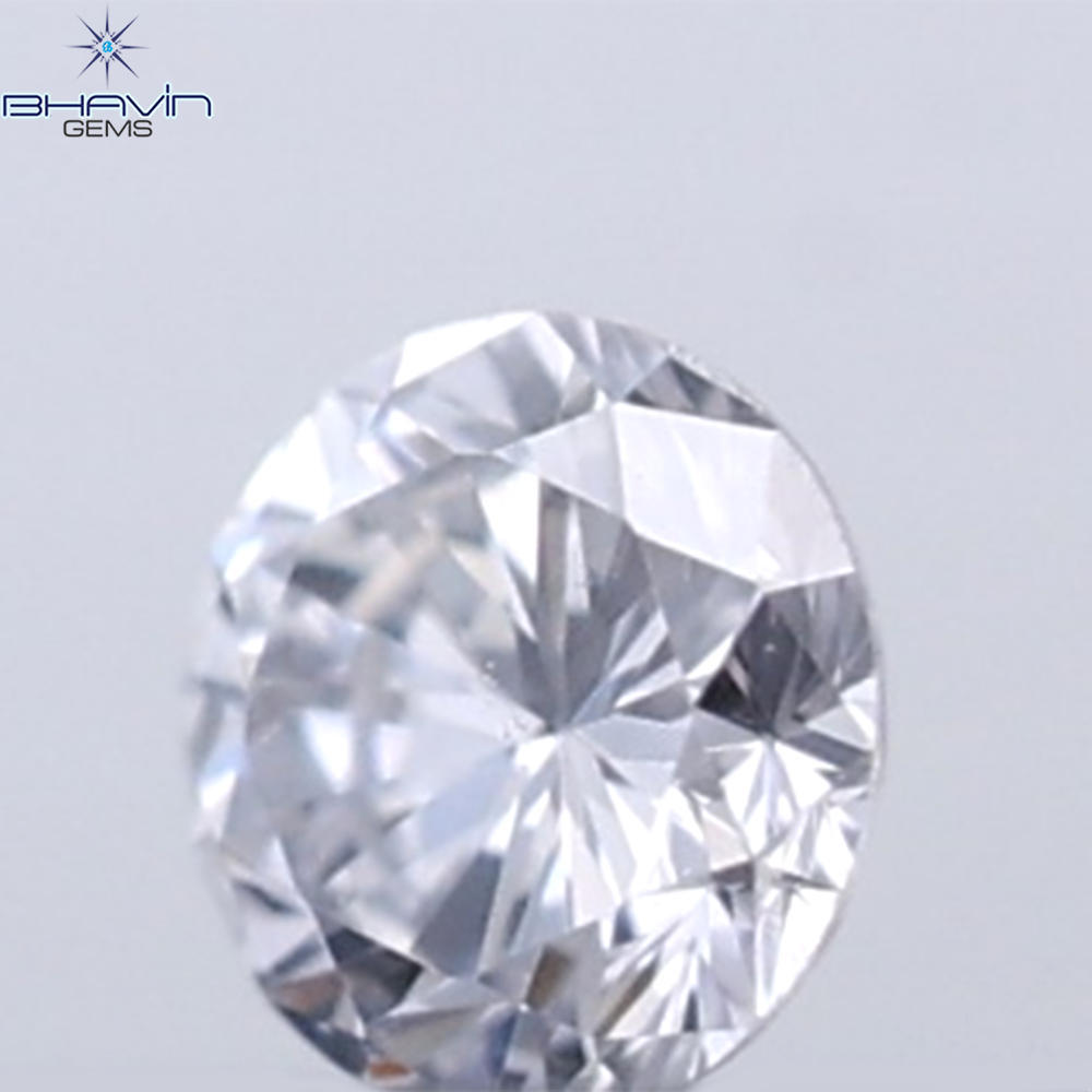 0.03 CT Round Cut Natural Diamond Grey Blue Color SI1 Clarity