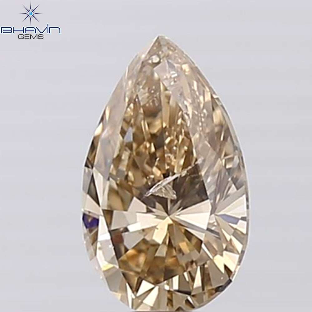 0.12 CT ペアシェイプ ナチュラル ダイヤモンド ピンク色 SI2 クラリティ (3.99 MM)