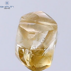 2.07 CT Rough Natural Diamond Yellow Orange Color SI Clarity (7.16 MM)