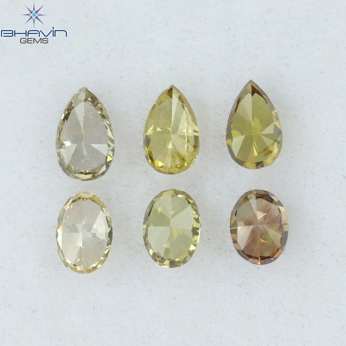 1.09 CT/6 Pcs Natural Mix Shape Diamond Mix Fancy Color Clarity SI1 (4.56 MM)
