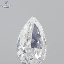 0.15 CT Pear Shape Natural Diamond White Color SI1 Clarity (4.10 MM)