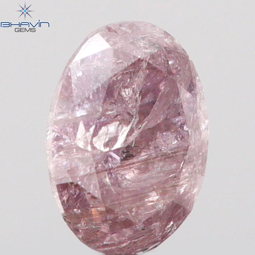0.18 CT Oval Shape Natural Diamond Pink Color I3 Clarity (4.09 MM)