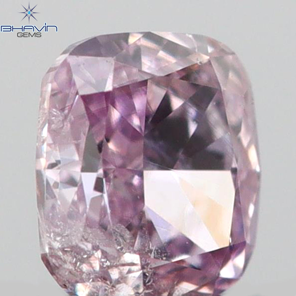 0.10 CT Cushion Shape Natural Diamond Pink Color SI2 Clarity (2.78 MM)