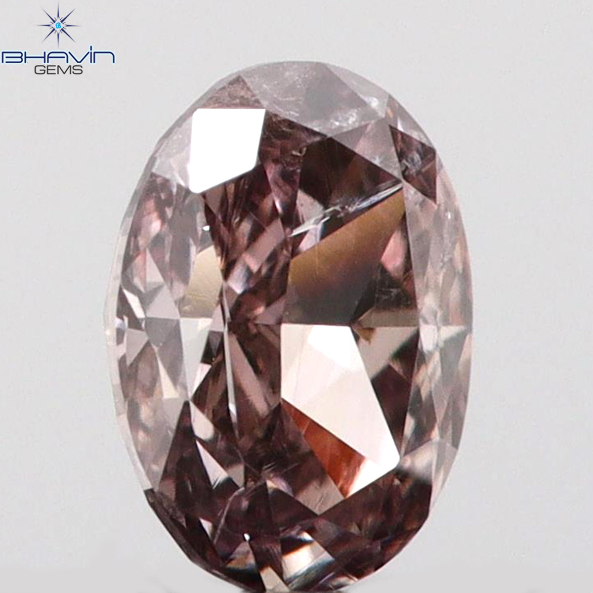 0.15 CT Natural Oval Diamond Pink Color Clarity SI1 (3.84 MM)