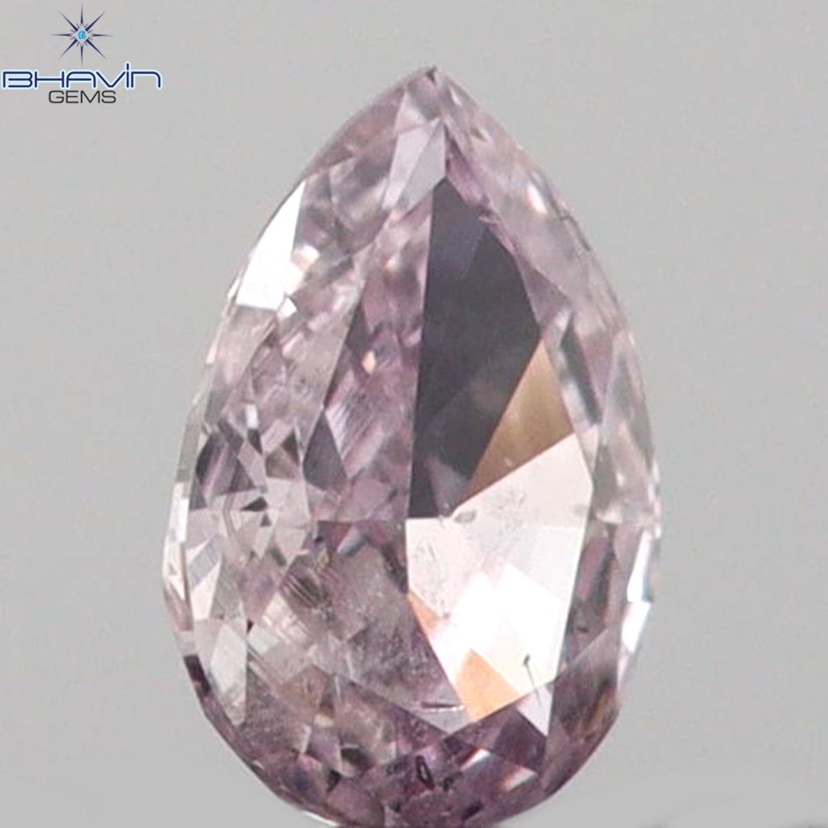 0.05 CT ペアシェイプ 天然ダイヤモンド ピンクカラー SI1 クラリティ (2.96 MM)
