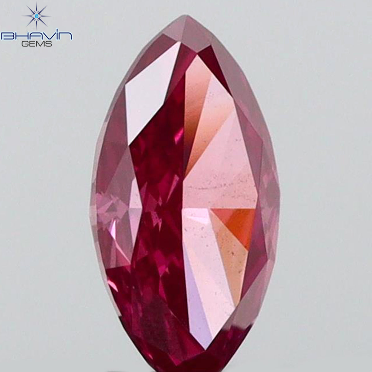 0.16 CT Natural Marquise Diamond Enhanced Pink Color VS1 Clarity (4.90 MM)
