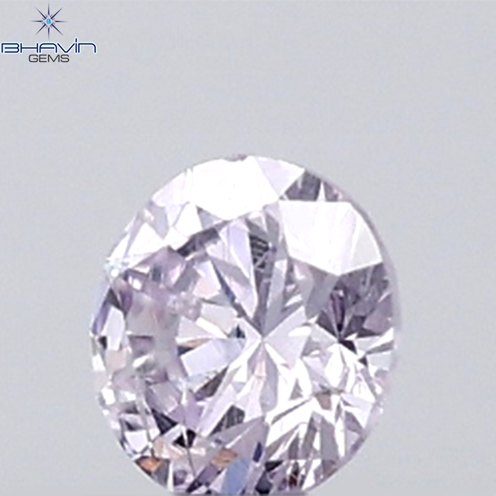 0.18 CT ラウンド ローズ カット シェイプ 天然ダイヤモンド ピンク色 I2 クラリティ (3.86 MM)