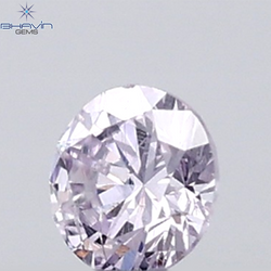 0.18 CT ラウンド ローズ カット シェイプ 天然ダイヤモンド ピンク色 I2 クラリティ (3.86 MM)
