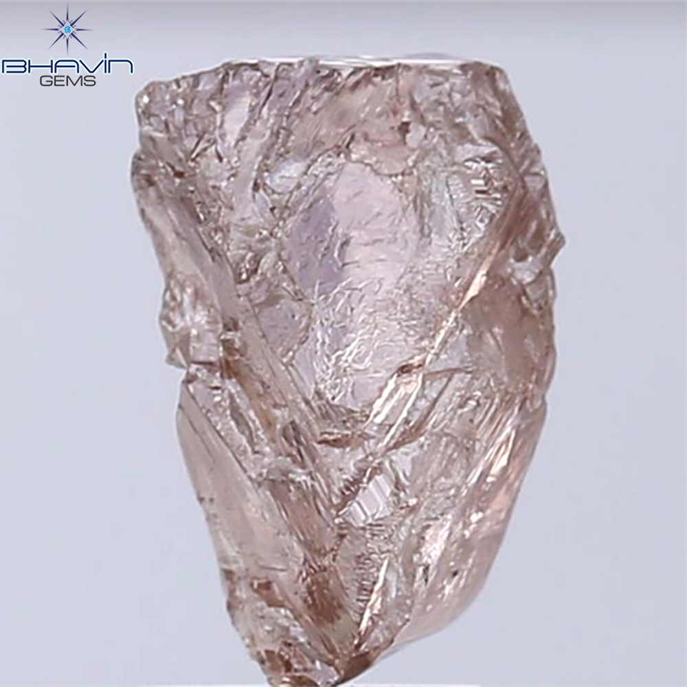 2.78 CT Rough Shape Natural Diamond Pink Brown Color SI Clarity (10.70 MM)