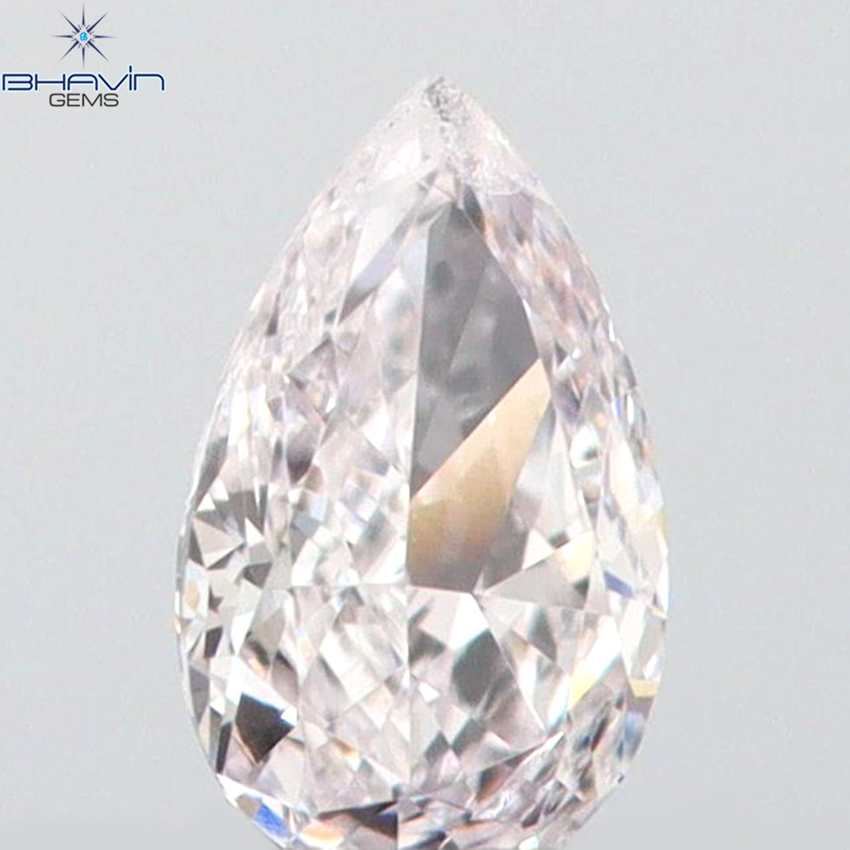 0.07 CT Natural Pear Diamond Pink Color Clarity VS1 (3.60 MM)