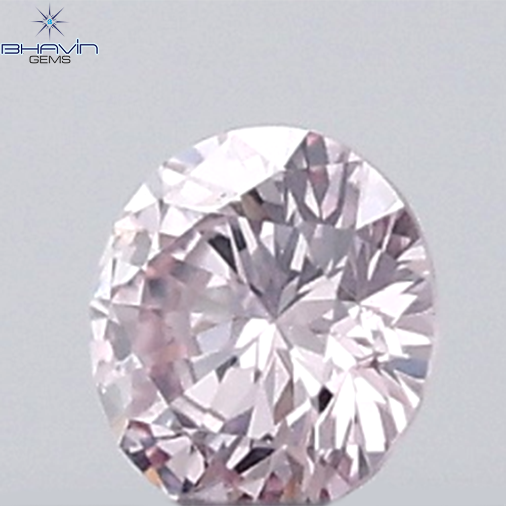 0.18 CT ラウンド ローズ カット シェイプ 天然ダイヤモンド ピンク色 I2 クラリティ (3.86 MM)