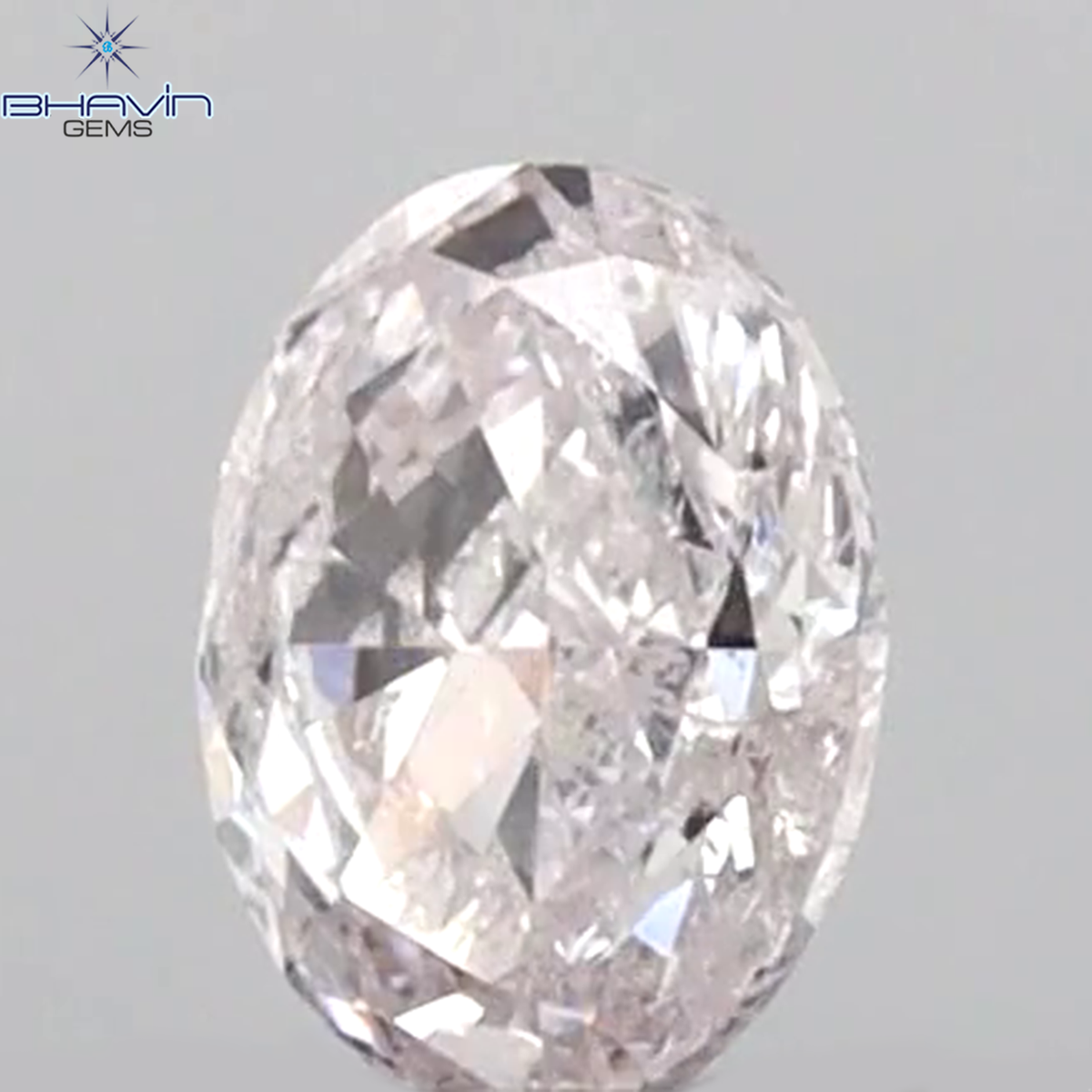 0.24 CT Natural Oval Diamond Pink Color Clarity SI2 (4.33 MM)