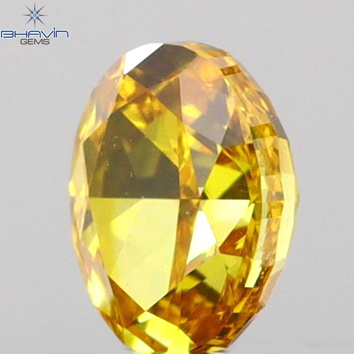 0.12 CT オーバルシェイプ 天然ダイヤモンド イエローカラー VS1 クラリティ (3.13 MM)