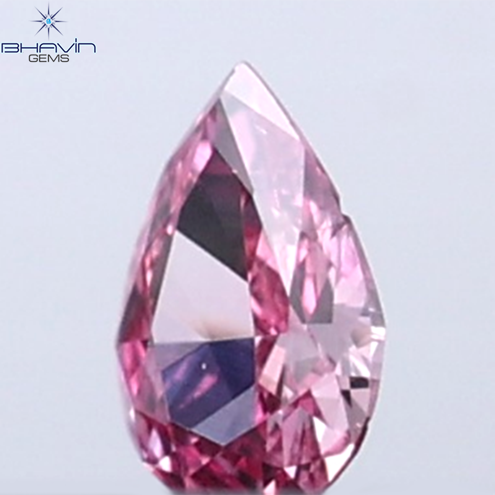 0.07 CT ペアシェイプ 天然ダイヤモンド ピンクカラー SI1 クラリティ (3.52 MM)