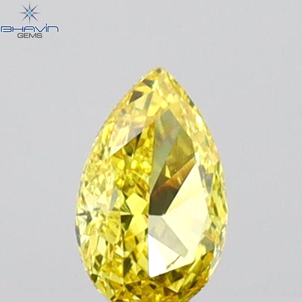 0.19 CT Pear Shape Natural Diamond Yellow Color VS1 Clarity (4.38 MM)